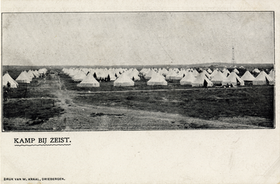 16150 Overzicht van het Kamp van Zeist met tenten te Zeist.